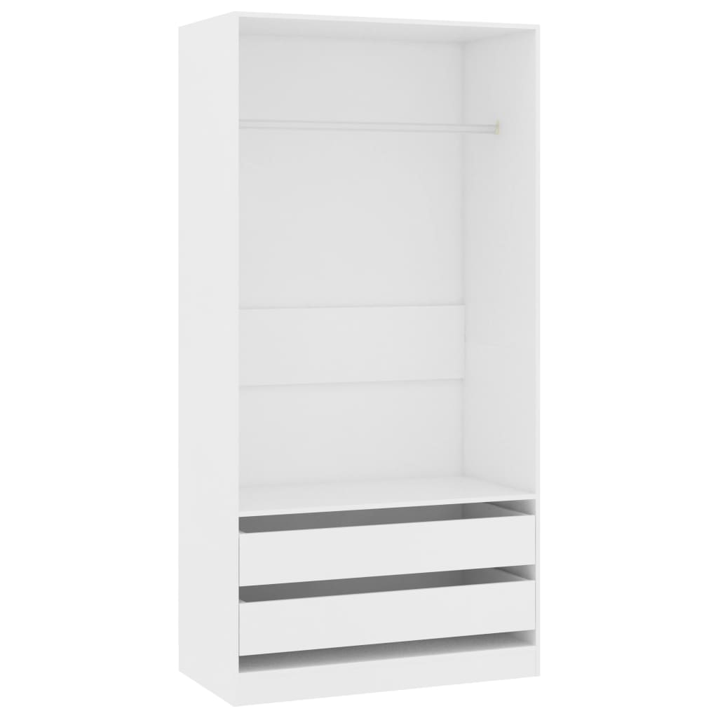  Garderob vit 100x50x200 cm spånskiva