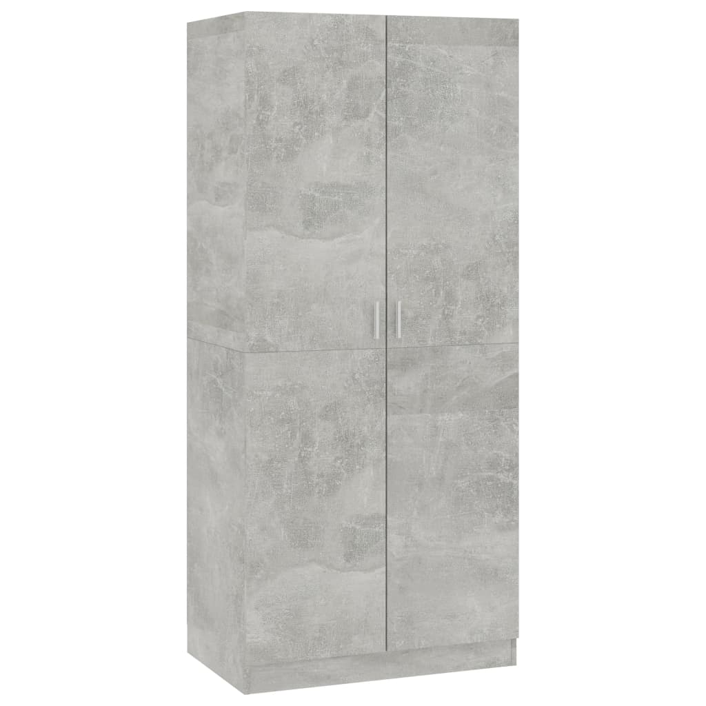  Garderob betonggrå 80x52x180 cm spånskiva