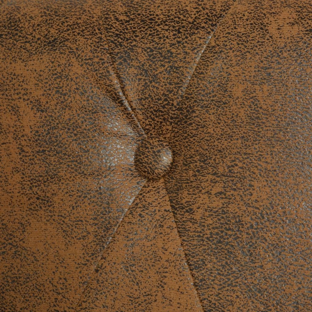  2-sitsig Chesterfieldsoffa konstläder brun