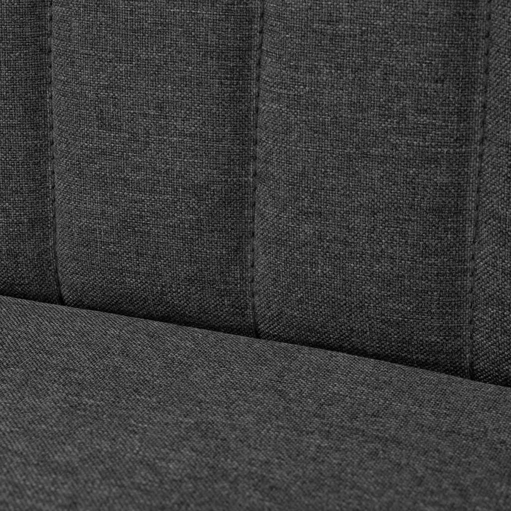  Soffa tyg 117x55,5x77 cm mörkgrå