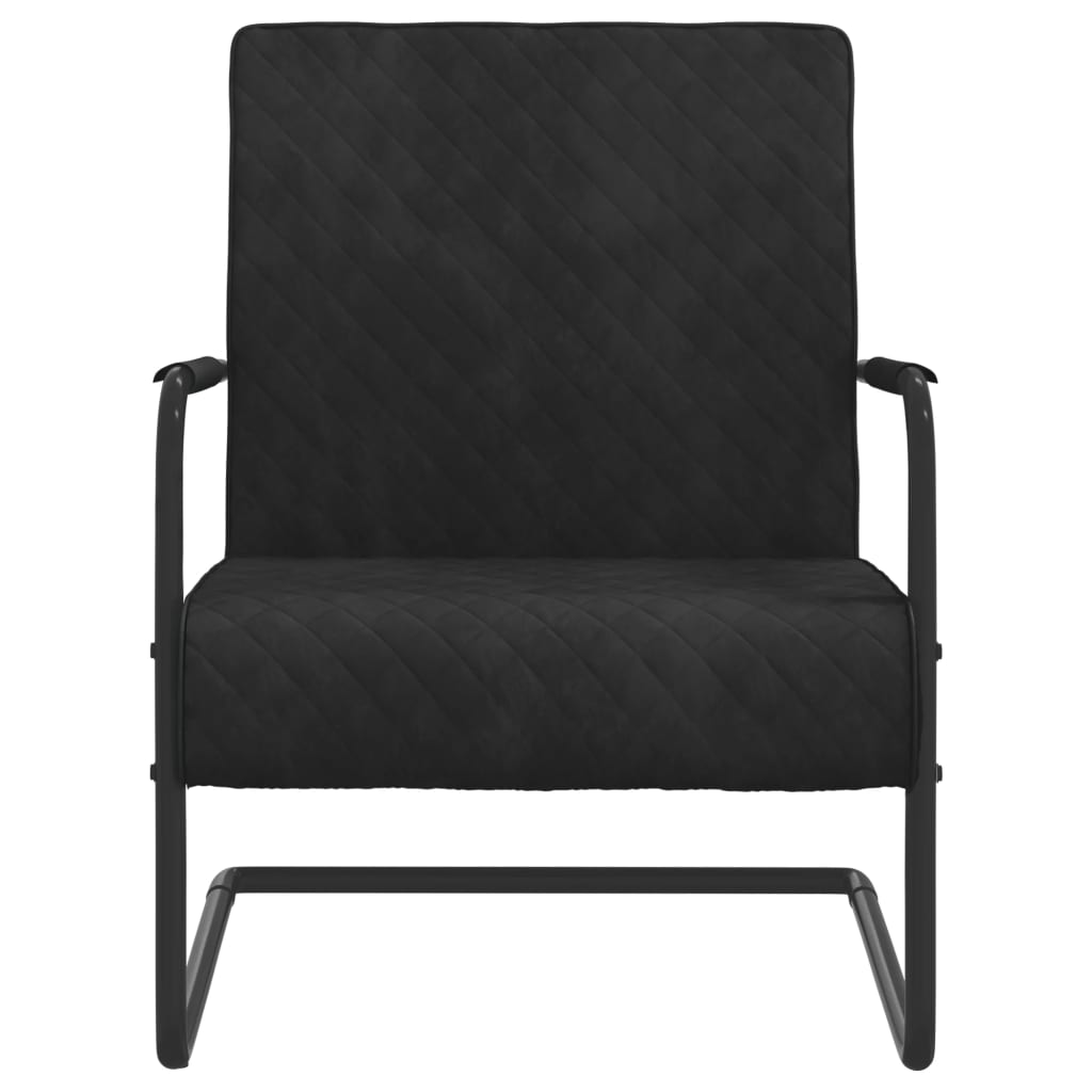  Fribärande stol svart sammet
