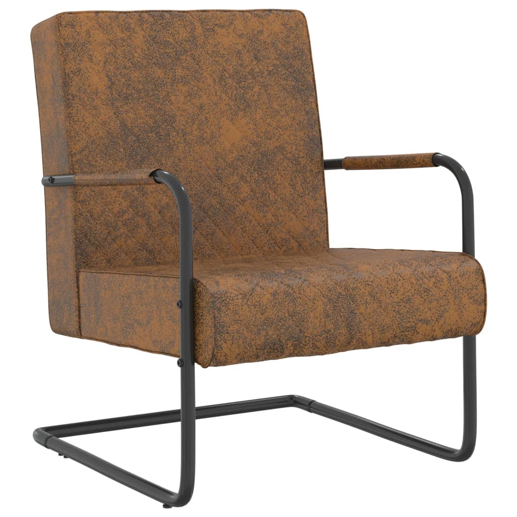 Fribärande stol brun tyg