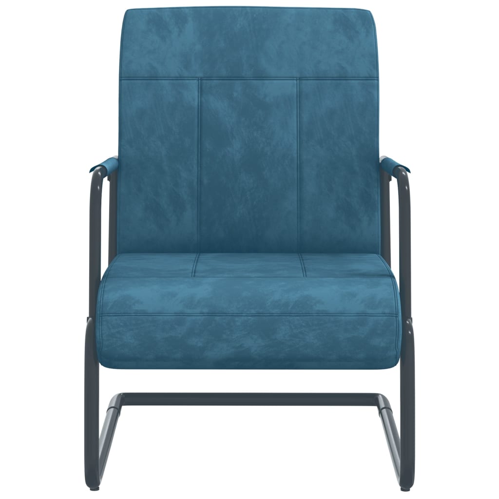  Fribärande stol blå sammet