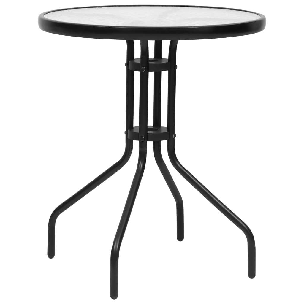  Trädgårdsbord svart Ø60x70 cm stål