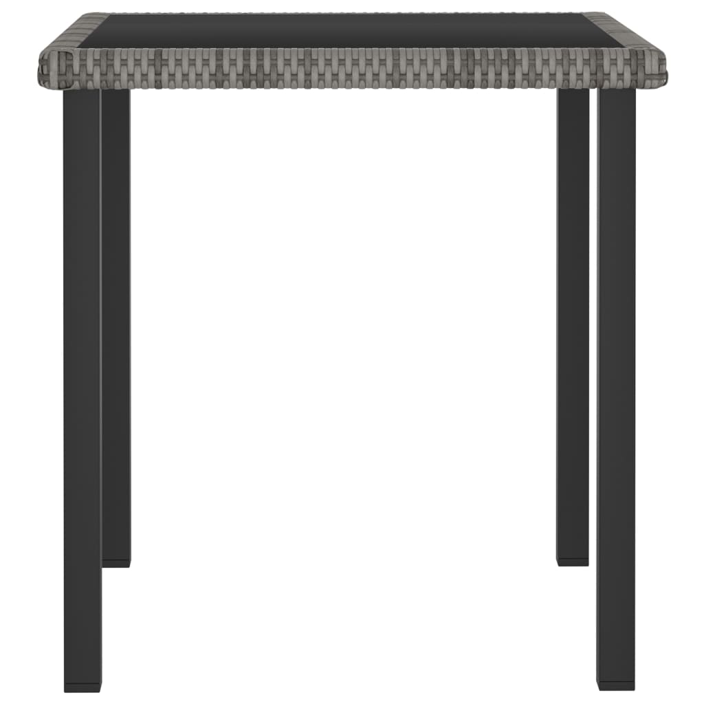  Trädgårdsbord grå 70x70x73 cm konstrotting