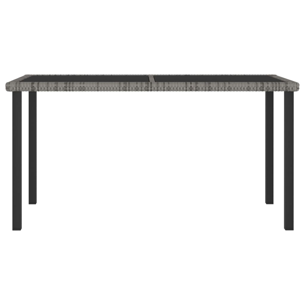  Trädgårdsbord grå 140x70x73 cm konstrotting