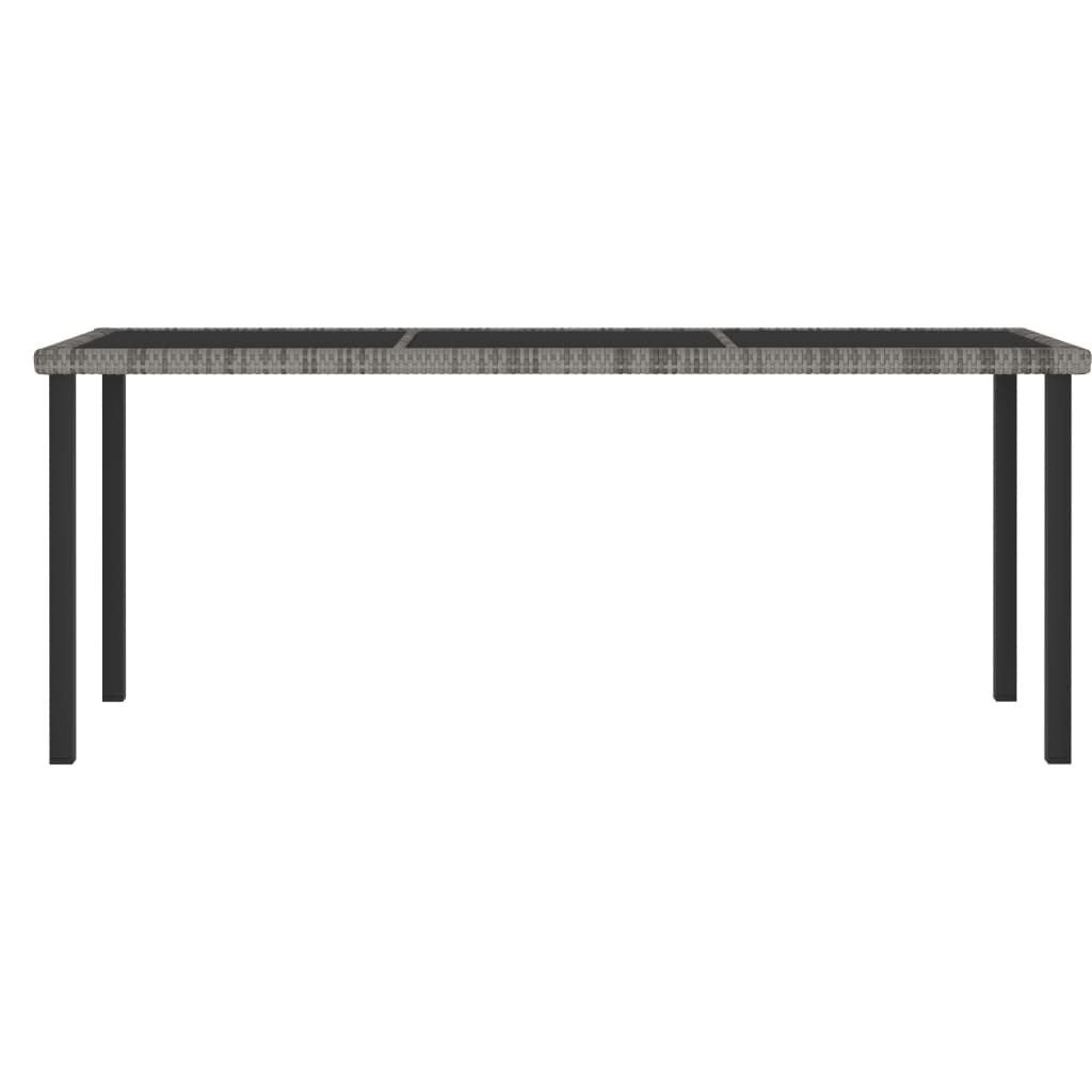  Trädgårdsbord grå 180x70x73 cm konstrotting