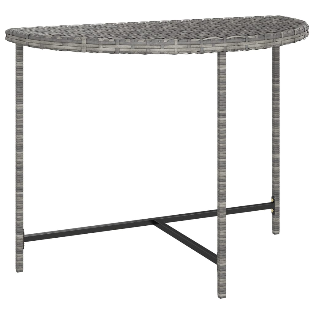  Trädgårdsbord grå 100x50x75 cm konstrotting
