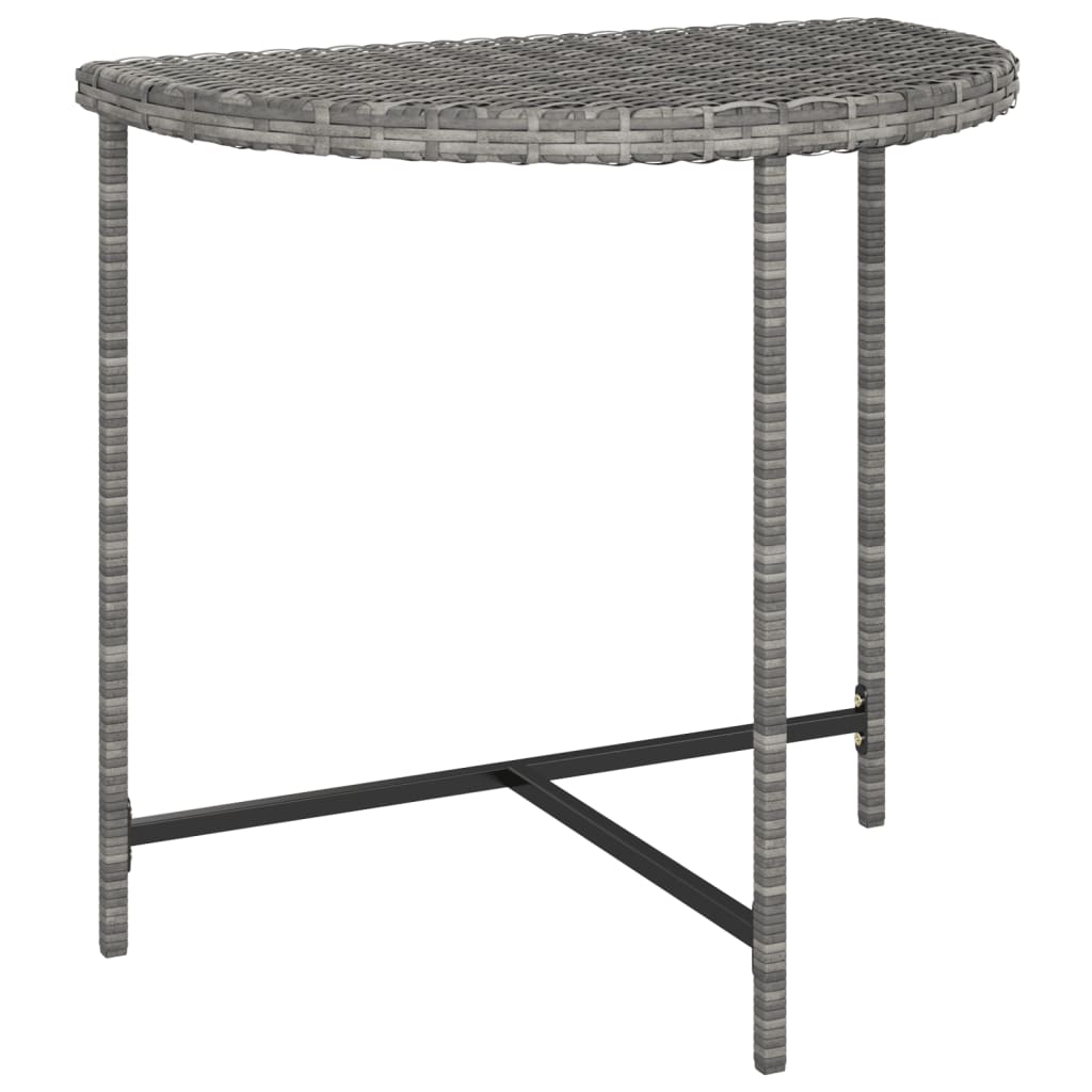  Trädgårdsbord grå 80x50x75 cm konstrotting