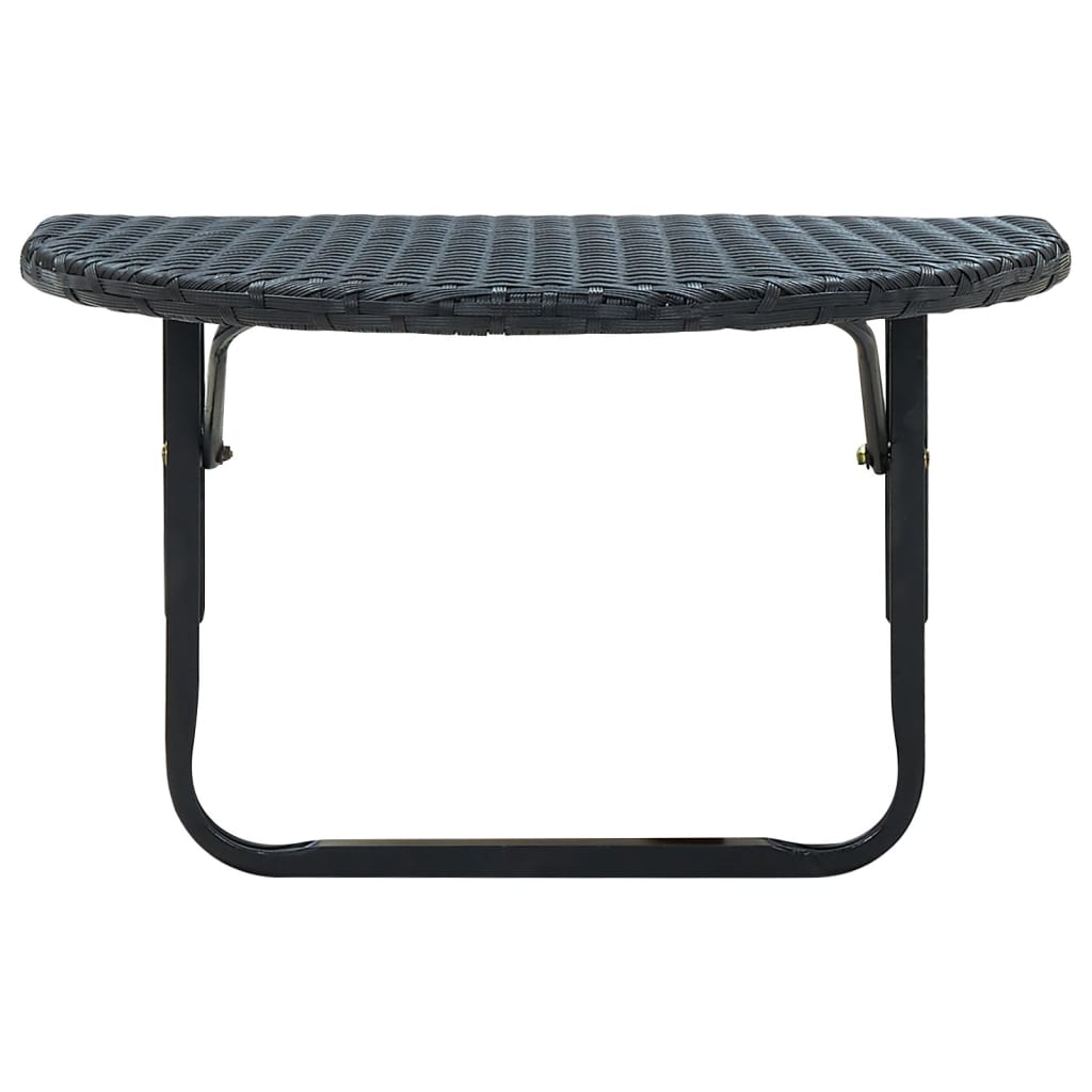  Balkongbord 60x60x32 cm svart konstrotting