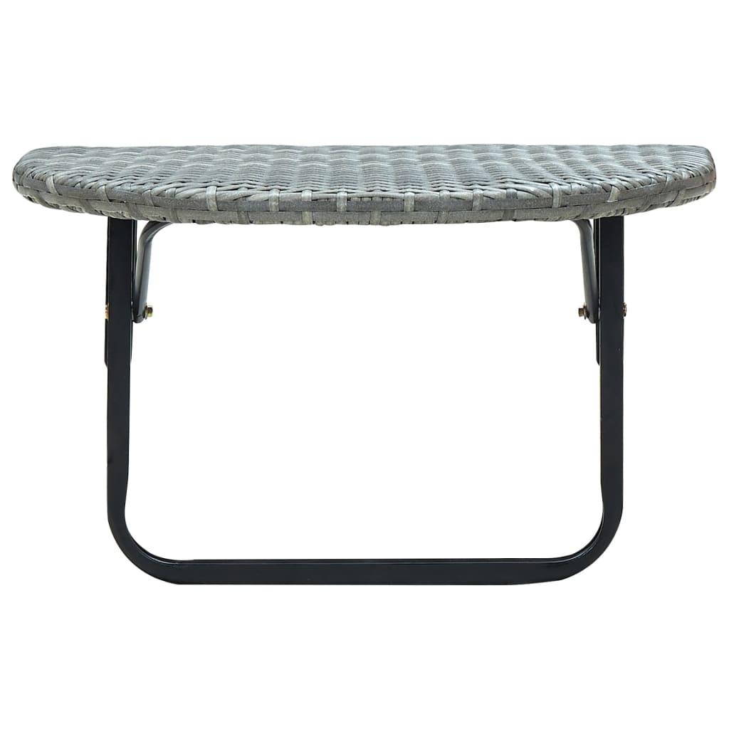  Balkongbord grå 60x60x50 cm konstrotting