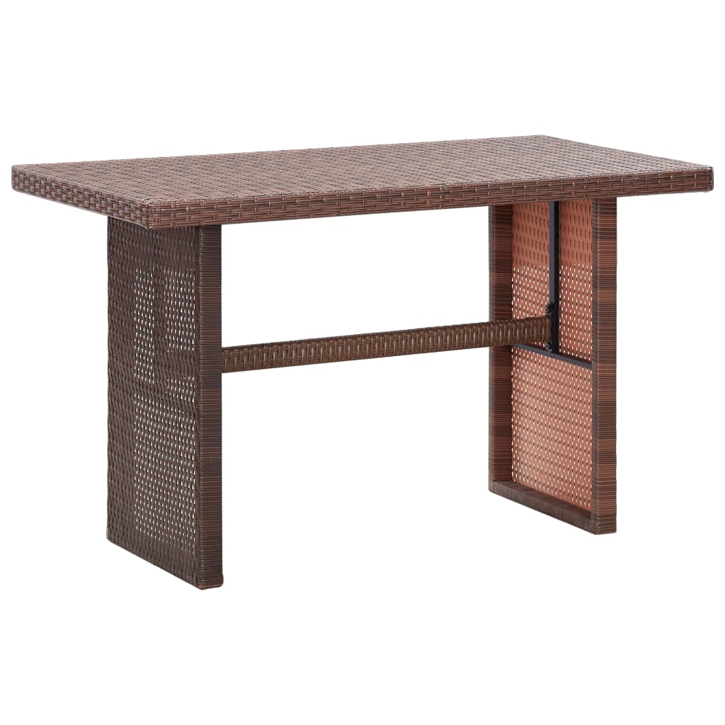  Trädgårdsbord brun 110x60x67 cm konstrotting