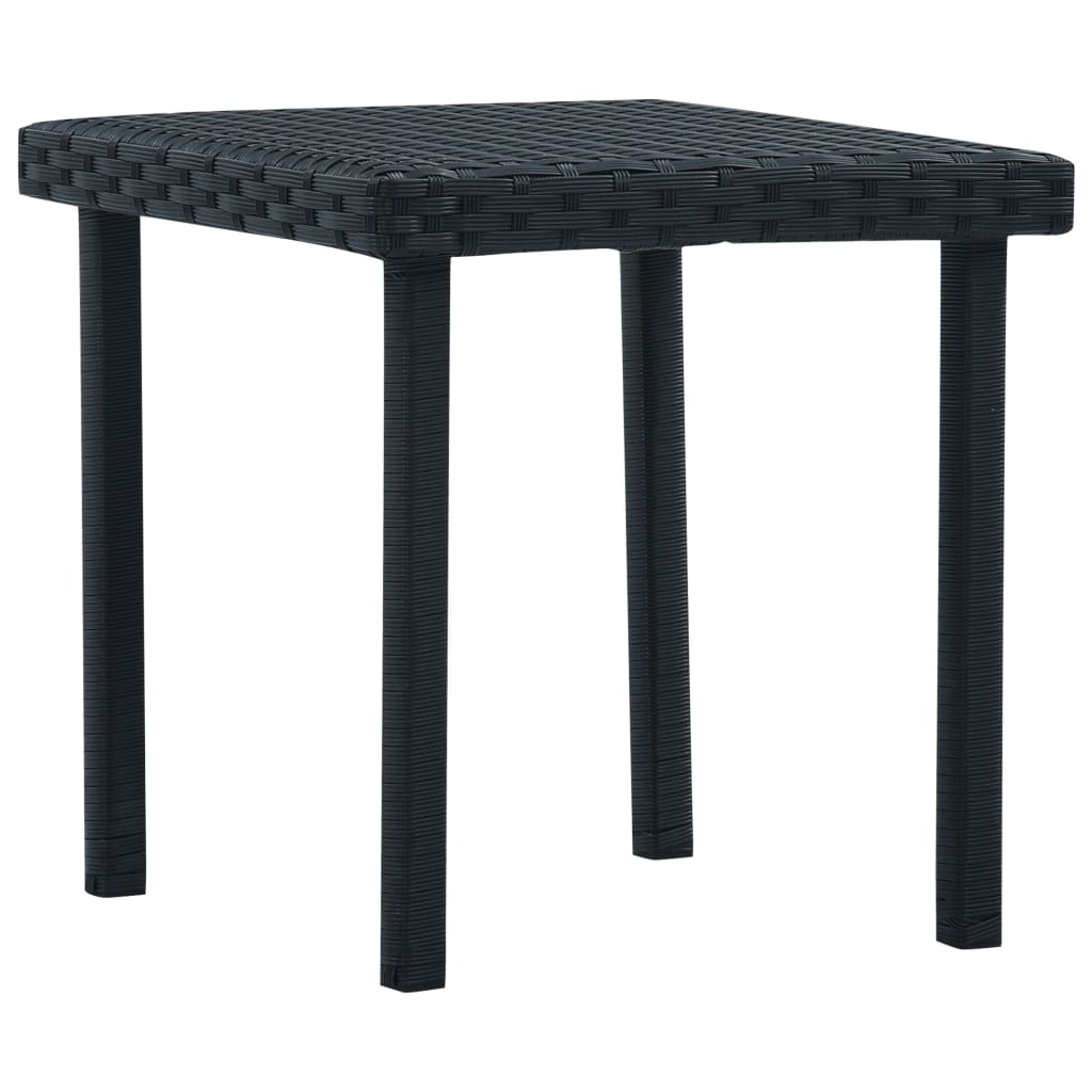  Trädgårdsbord svart 40x40x40 cm konstrotting