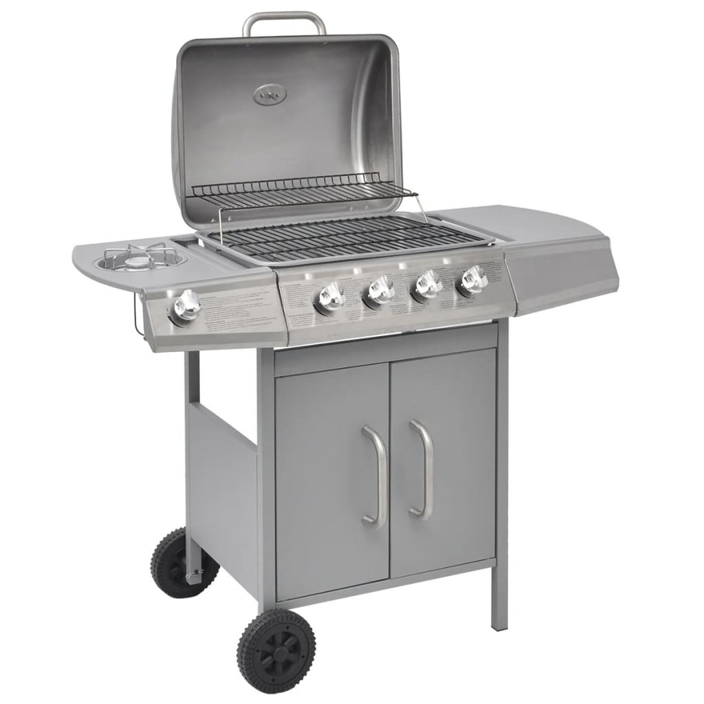  Gasolgrill 4+1 kokzoner silver