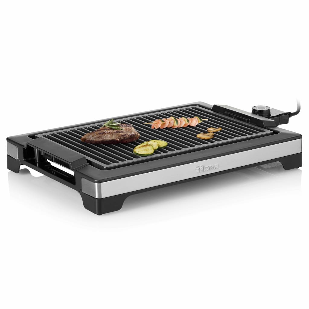 Tristar Stekplatta och elektrisk grill 2000 W 37x25 cm svart