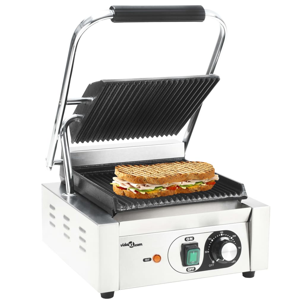  Paninigrill rostfritt stål 1800 W 32x41x19 cm